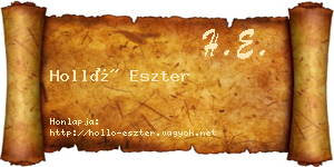 Holló Eszter névjegykártya