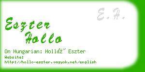 eszter hollo business card